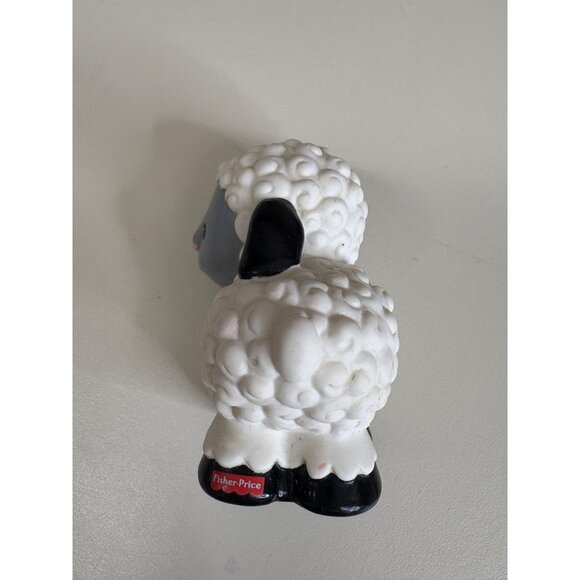 Vintage FisherPrice 1997 Sheep Lamb Toy Replacement Figure Farm Nativity US WEAR - Picture 9 of 13